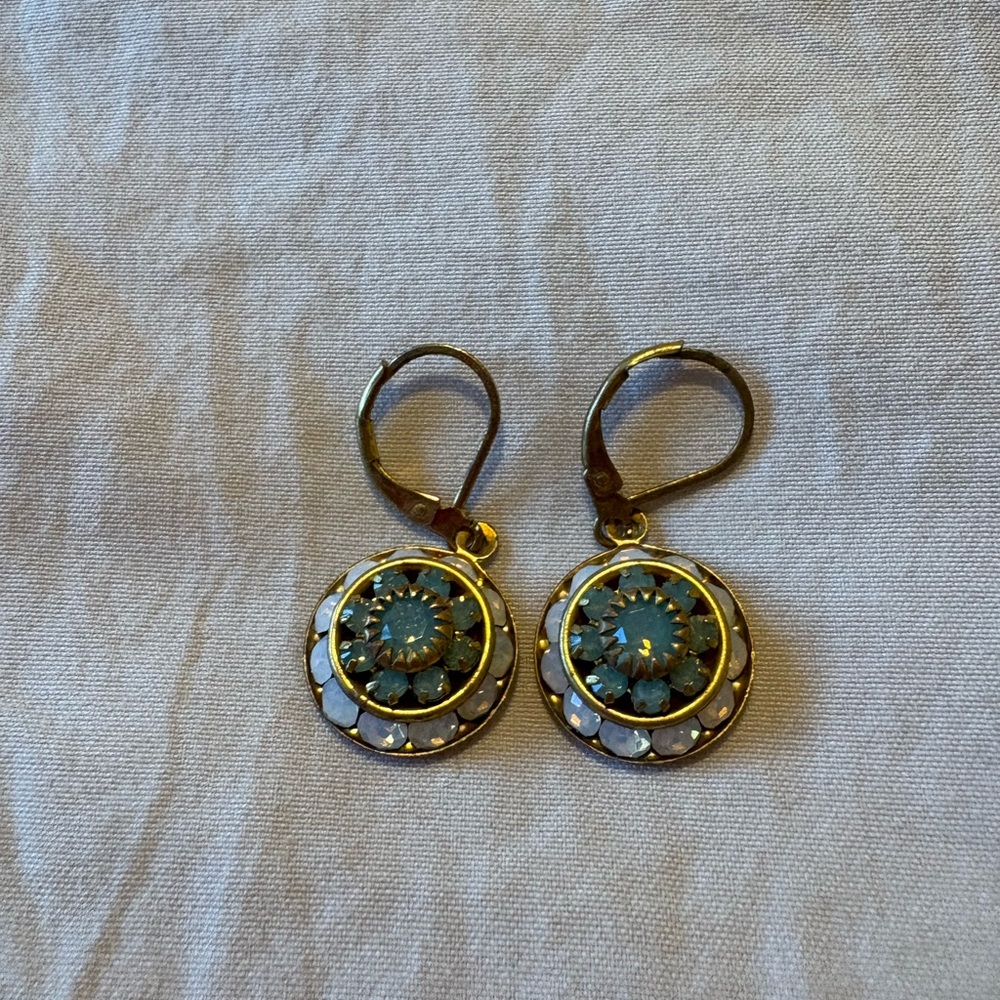 Vintage Turquoise Opal Earrings